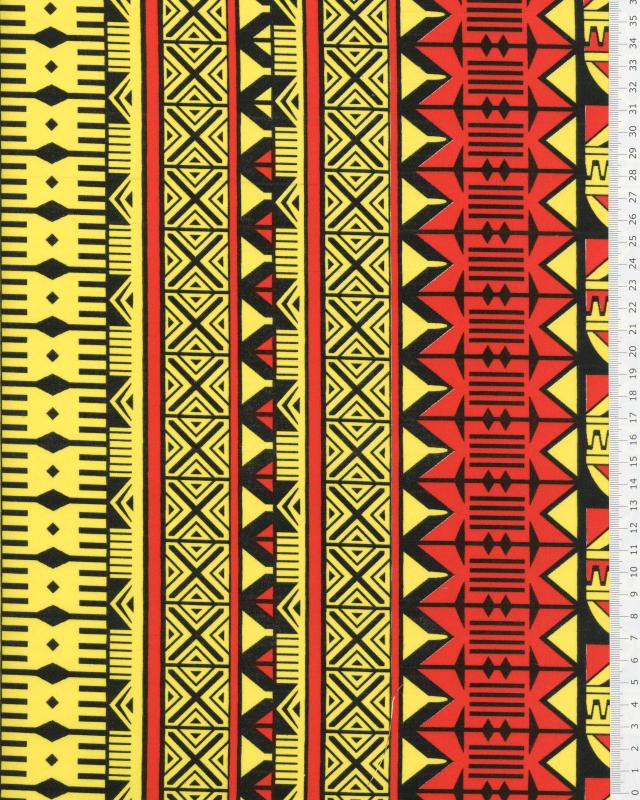 Polynesian fabric TURE Yellow - Tissushop
